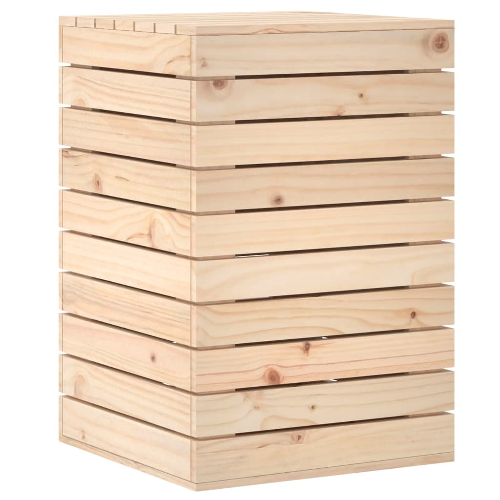 Vidaxl vaskeri kurv 44x44x66 cm solid fyrretræ