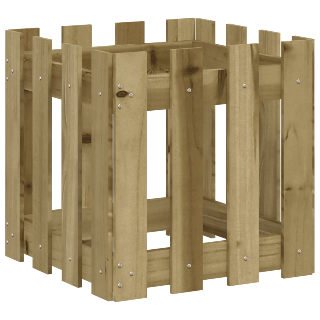 Vidaxx planter med hegndesign 40x40x40 cm imprægneret fyrretræ