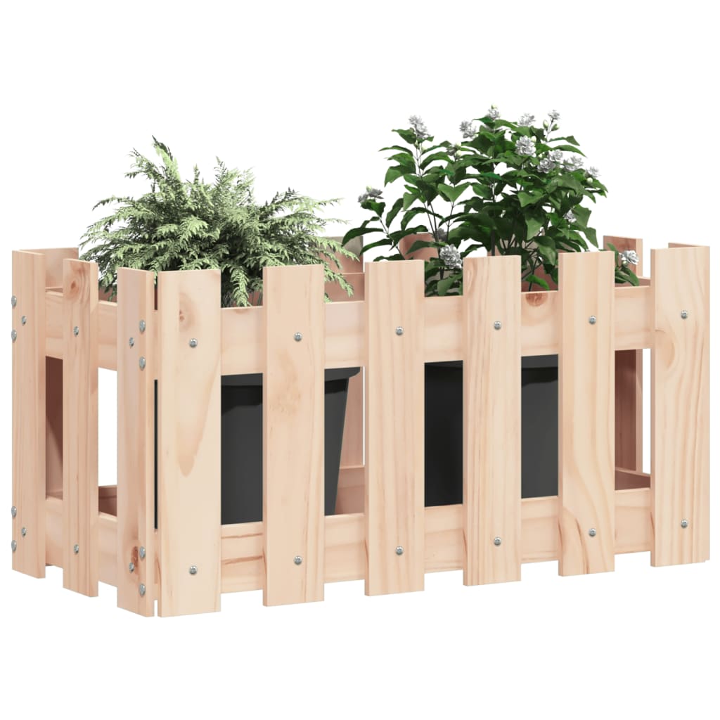 Vidaxx planter med hegndesign 60x30x30 cm fast fyrretræ