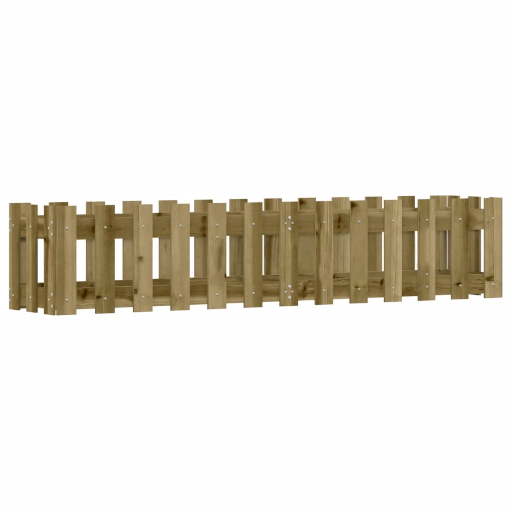 Vidaxxl planter hævet hegndesign 150x30x30 cm imprægneret træ