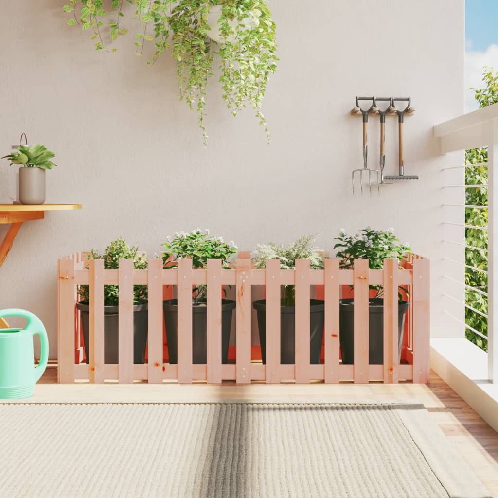 Vidaxxl planter hævet hegndesign 150x50x50 cm solid Douglas Wood