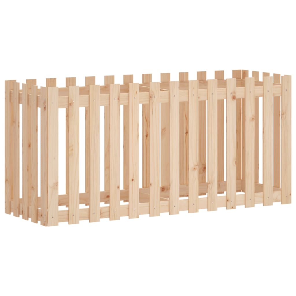 Vidaxx planter hævet med hegndesign 150x50x70 cm fyrretræ træ