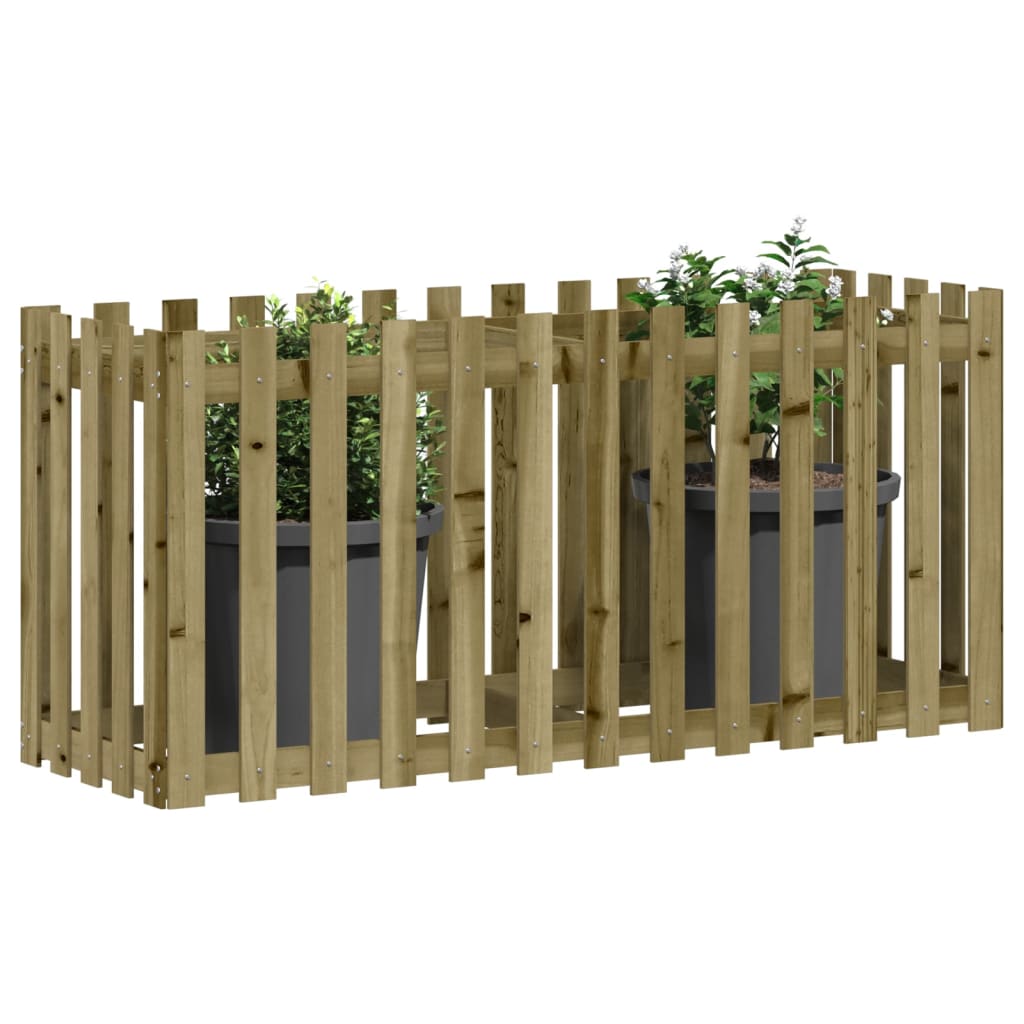 Vidaxl planter indsat HEK -design 150x50x70 cm imprægneret træ