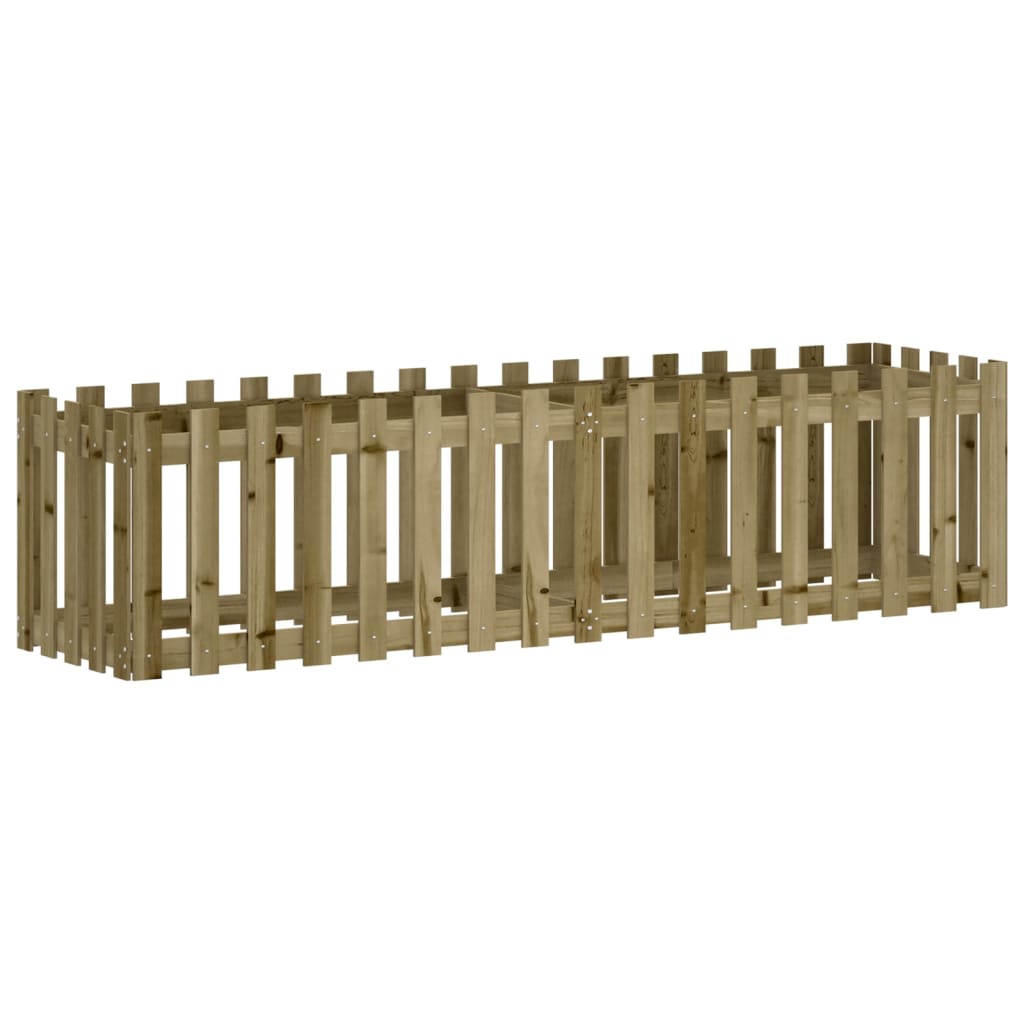 Vidaxxl planter hævet hegndesign 200x50x50 cm imprægneret træ