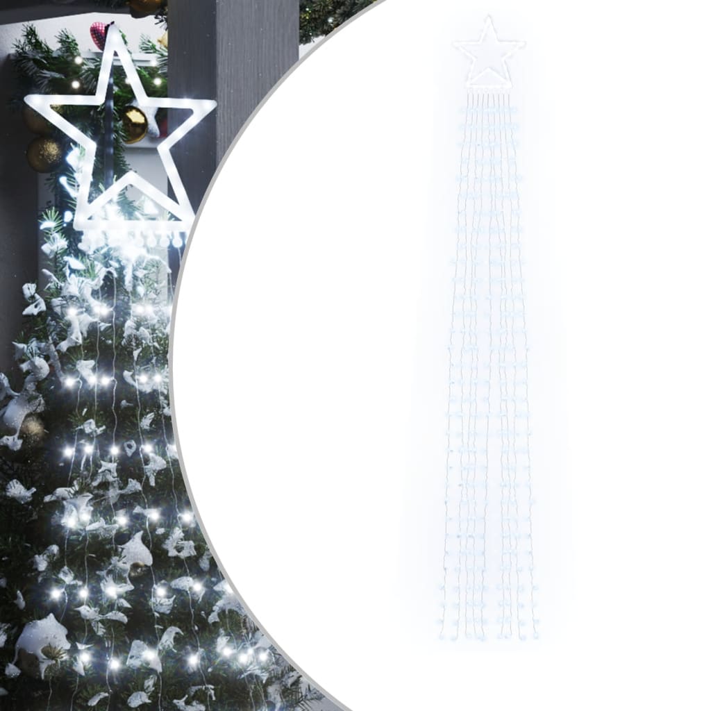 Vidaxl juletræbelysning 320 kolde hvide LED'er 375 cm