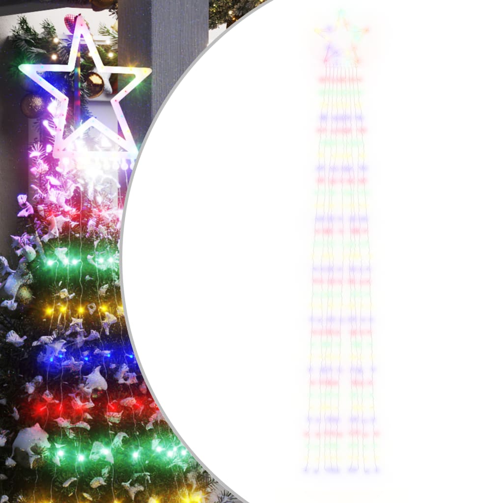 Vidaxl juletræbelysning 320 farverige LED'er 375 cm