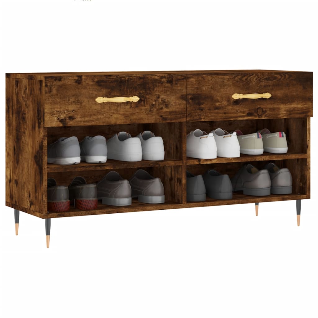 Vidaxx sko bænk 102x35x55 cm forarbejdet træ, røget eg