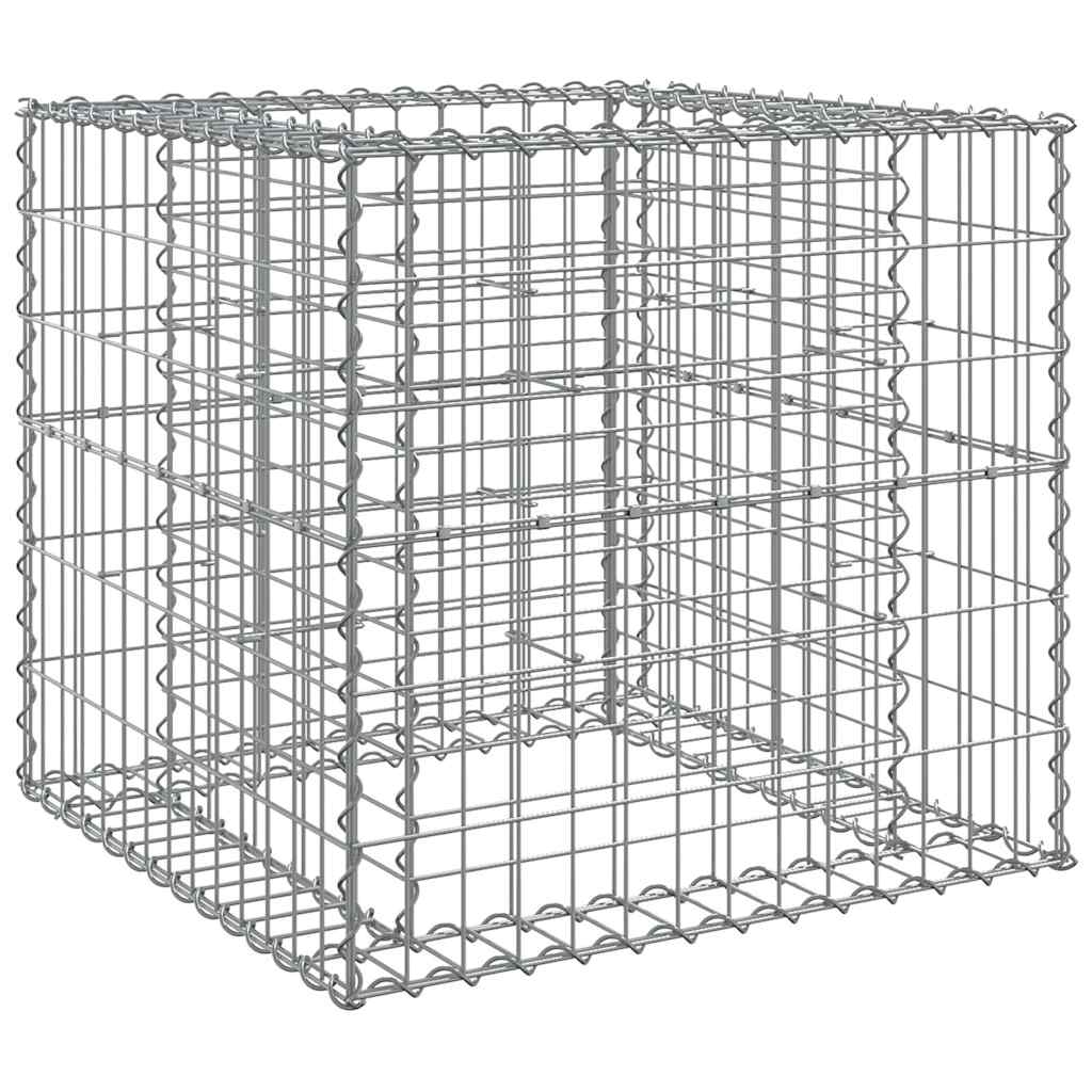 Vidaxx gabion 70x70x65 cm galvaniseret jern sølvfarvet
