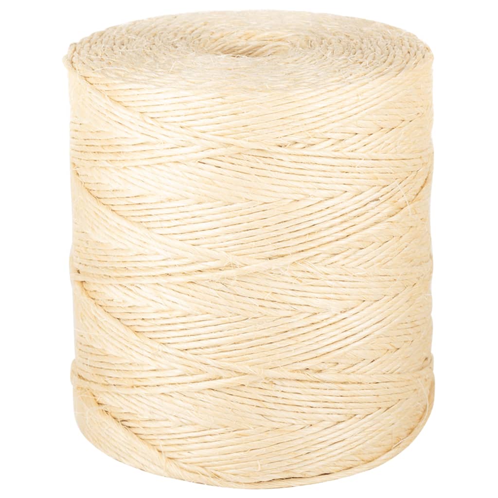 Vidaxxl Rope 2 mm 3000 m 100% sisal
