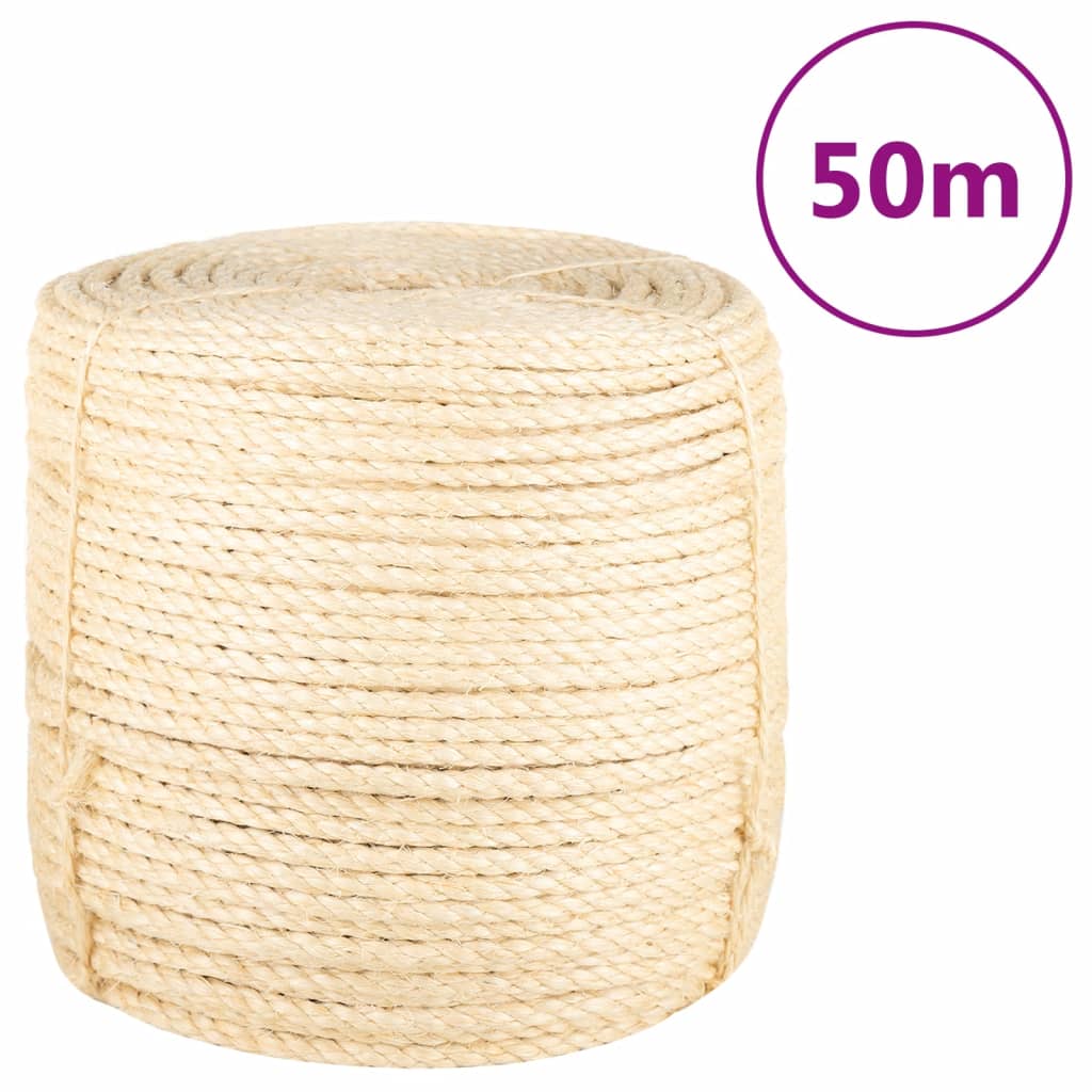 Vidaxxl reb 8 mm 50 m 100% sisal