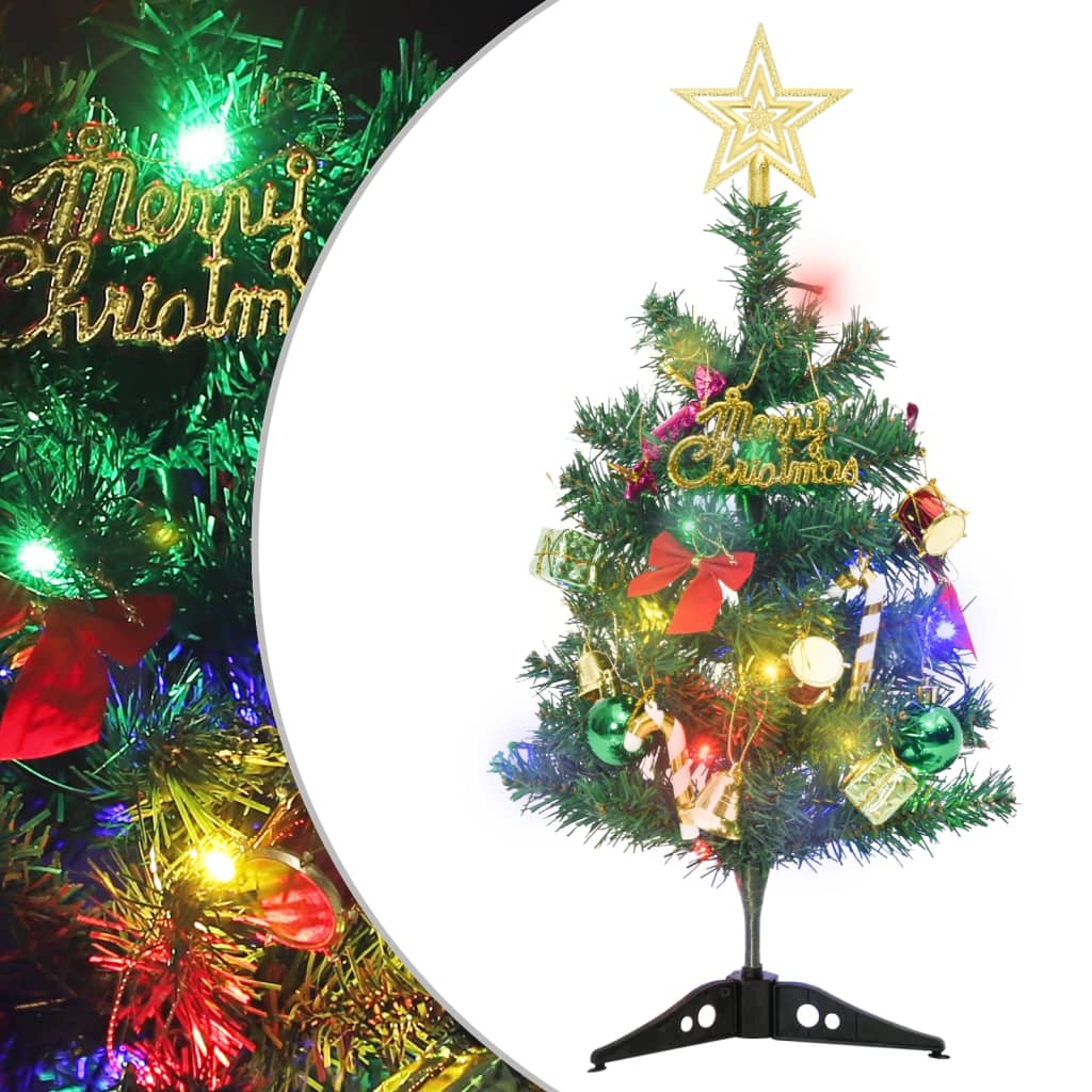 Vidaxl kunstigt juletræ med belysning mini 20 LED'er 45 cm grønt