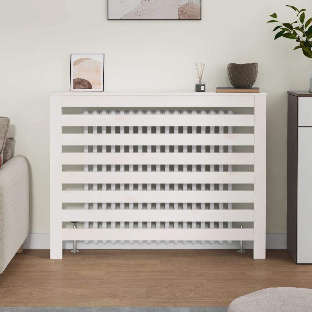 Vidaxx Radiator Surround 108.5x19x84 cm Fast fyrretræ hvid