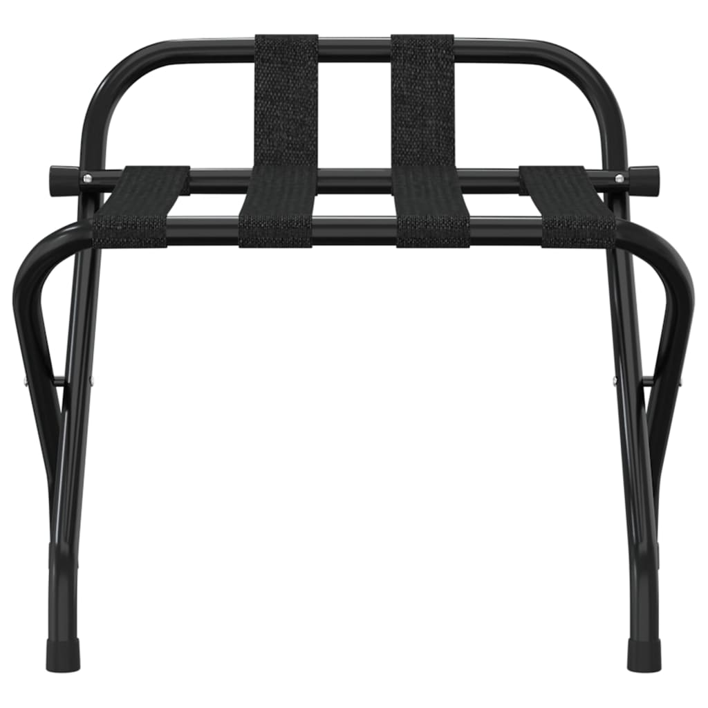 Vidaxl bagageholder med ryglæn 56x39x52 cm sort