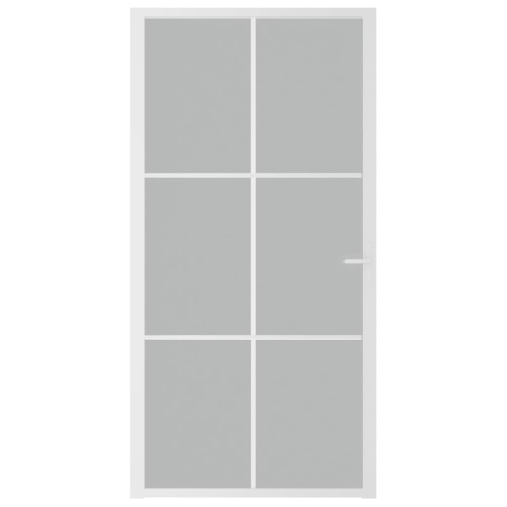 Vidaxl indre dør 102.5x201.5 cm Matt Glass og Aluminium White