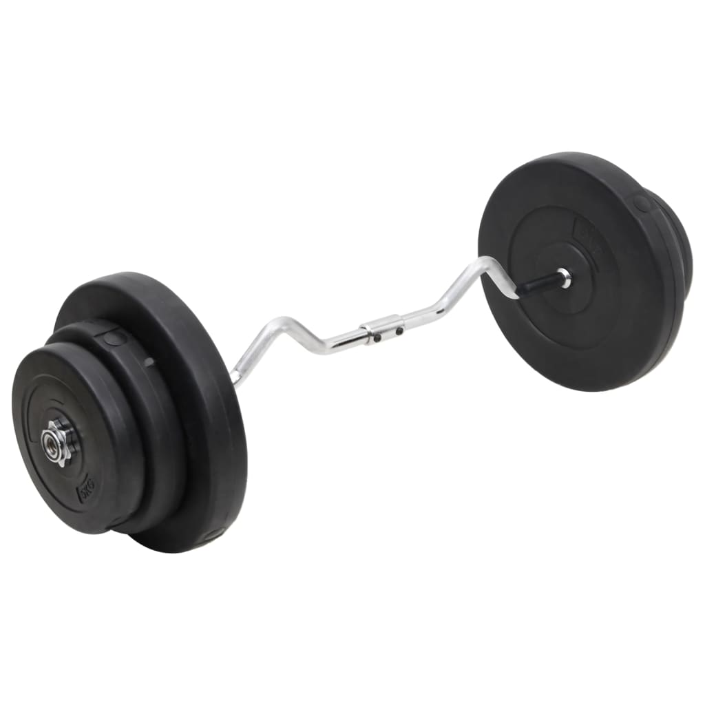 Vidaxl bøjet håndvægt med vægte 60 kg