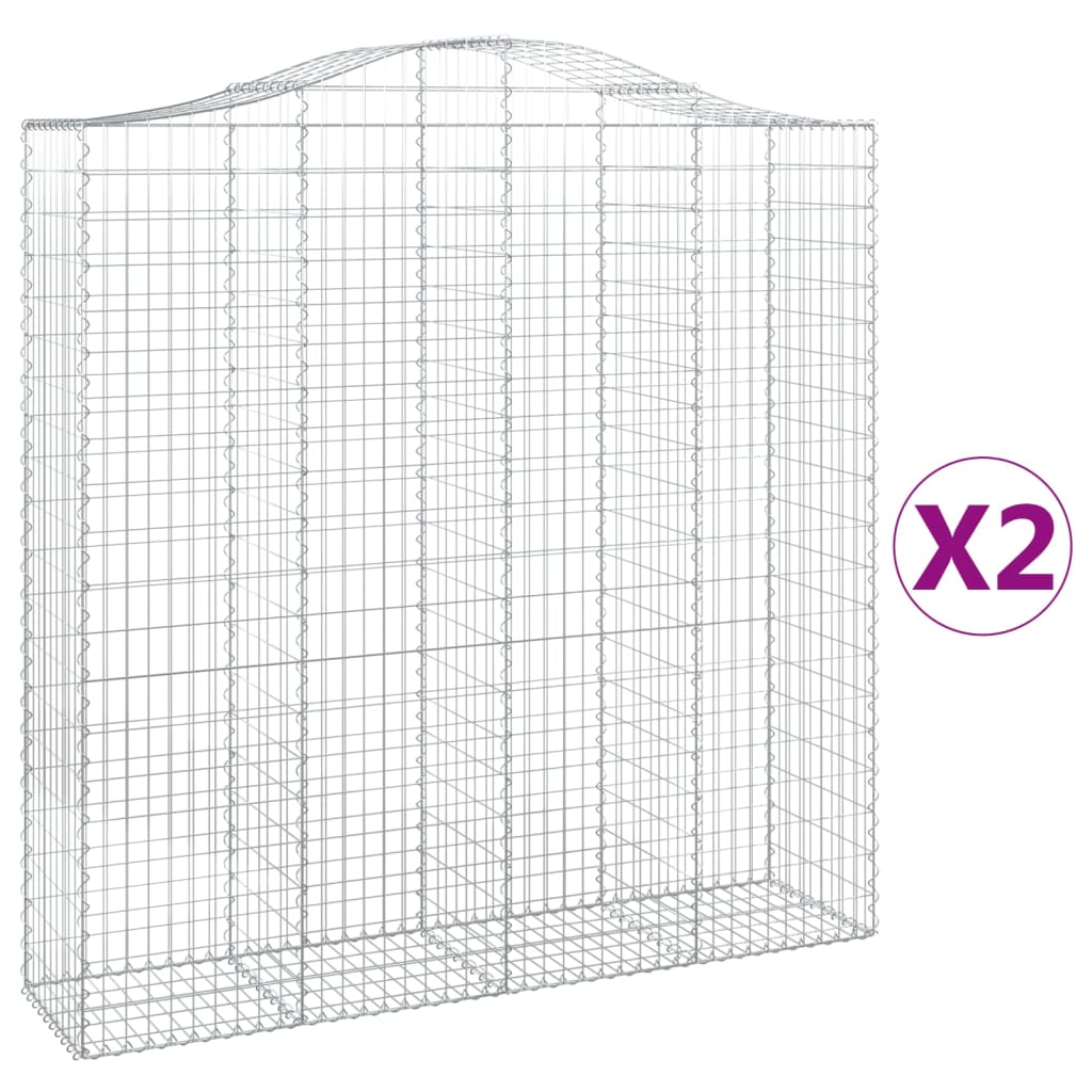 Vidaxl Gabions 2 stk. Buet 200x50x200 220 cm jern