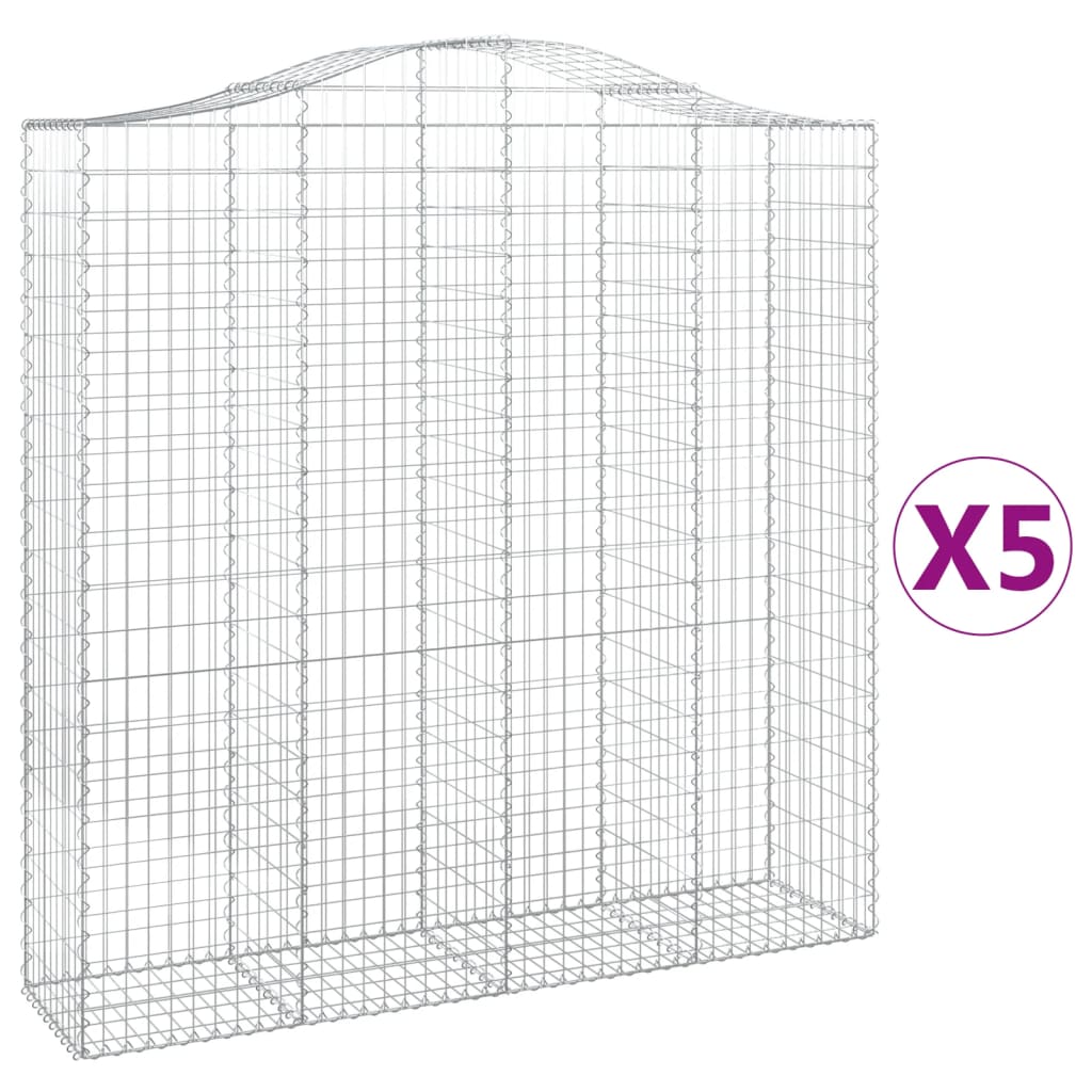 Vidaxl Gabions 5 pcs Buet 200x50x200 220 cm jern