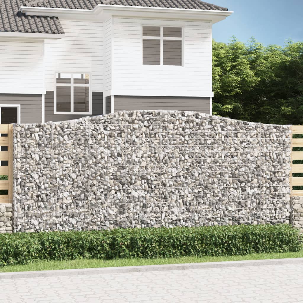 Vidaxl Schans kurve 2 st hvælvede 400x50x180 200 cm jern