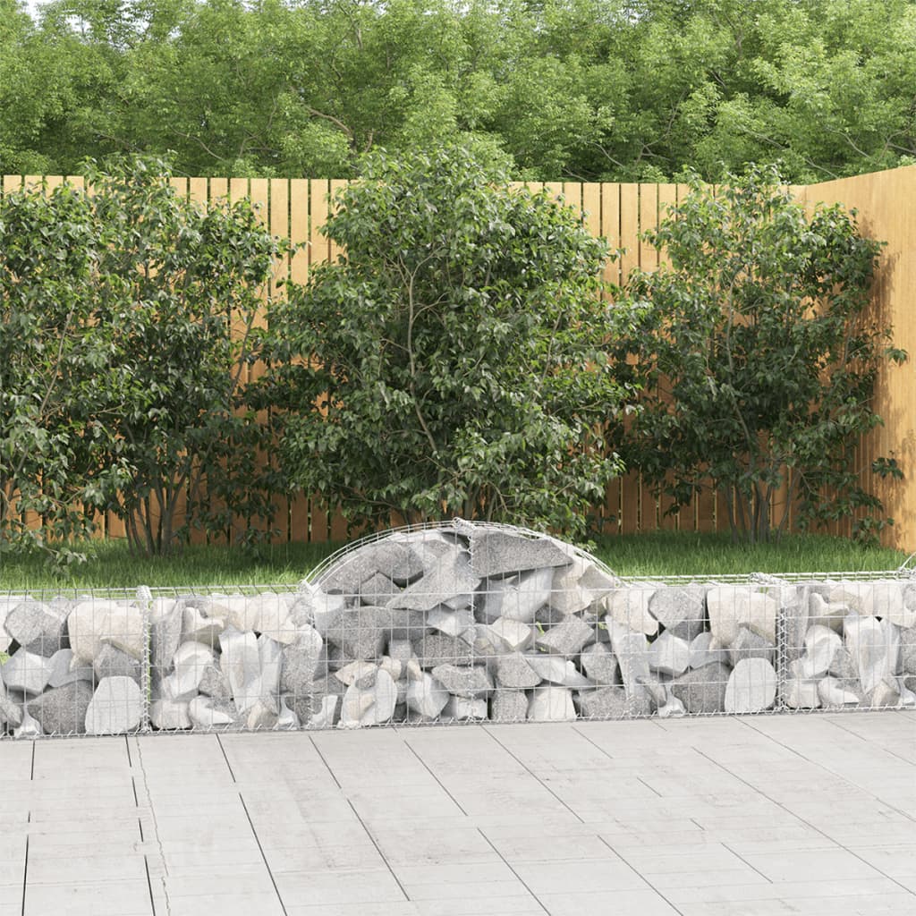 Vidaxx gabioner 2 stk buet 200x30x40 60 cm galvaniseret jern