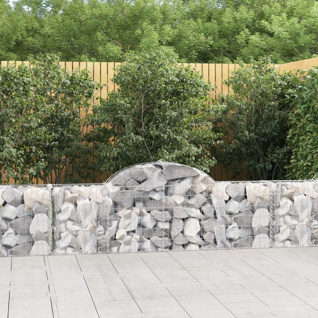Vidaxx gabioner 2 stk buet 200x30x60 80 cm galvaniseret jern