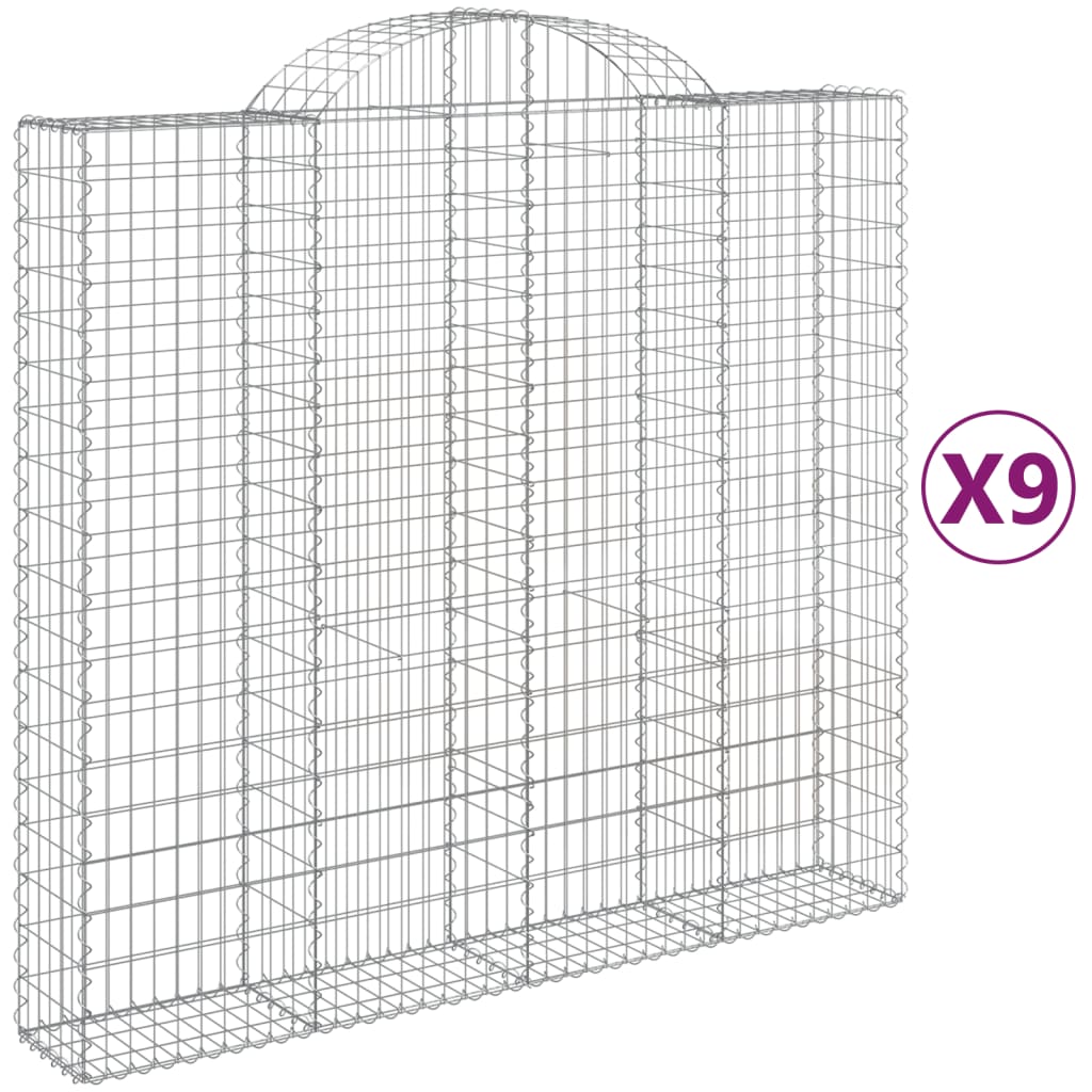 Vidaxl Gabions 9 PCS Buet 200x50x180 200 cm jern