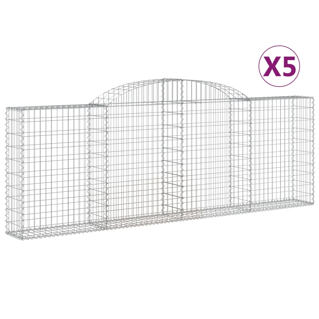 Vidaxl Gabions 5 pcs Buet 300x30x100 120 cm jern