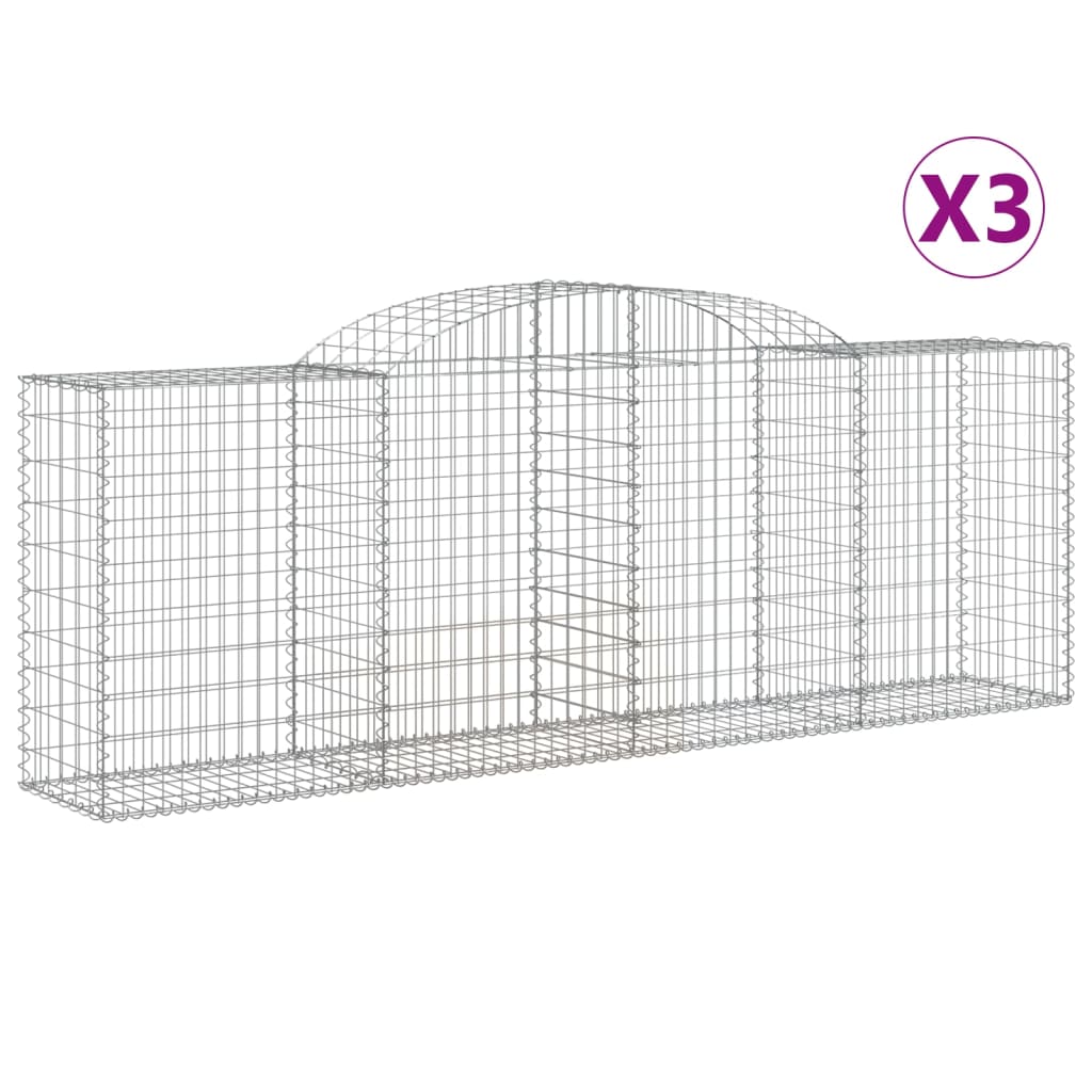 Vidaxl Gabions 3 PCS Buet 300x50x100 120 cm jern