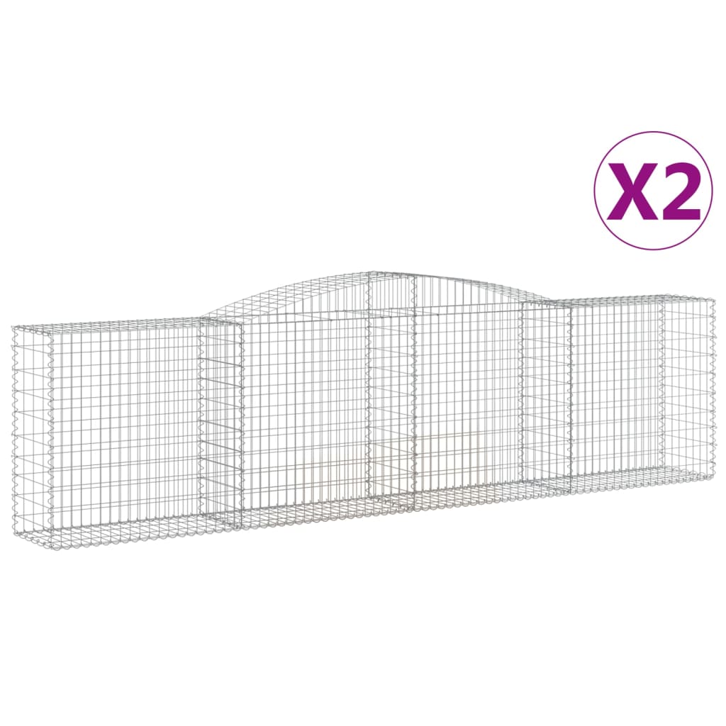 Vidaxl Gabions 2 PCS Buet 400x50x100 120 cm jern