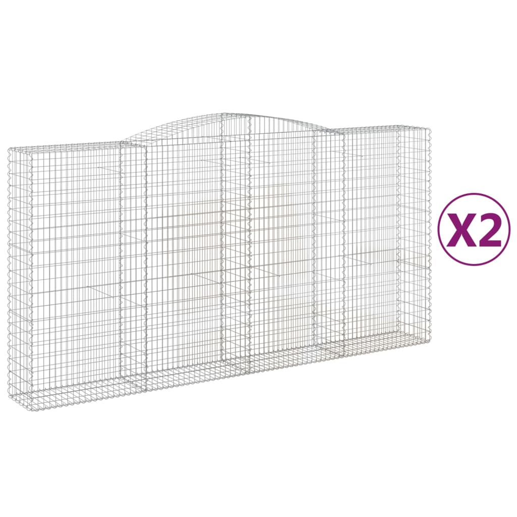 Vidaxl Gabions 2 PCS Buet 400x50x200 220 cm jern