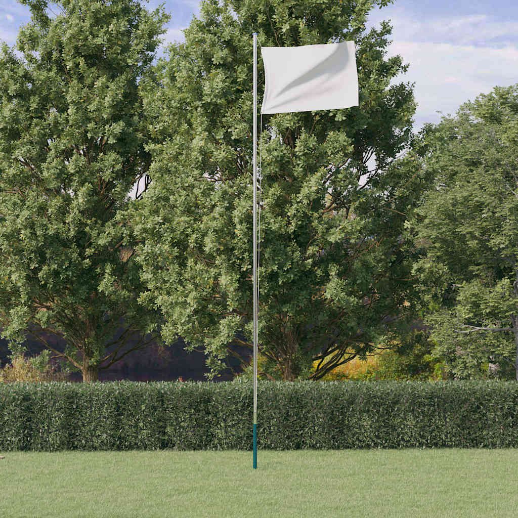 Vidaxl flagstang delbar 6,08 m aluminium sølvfarvet