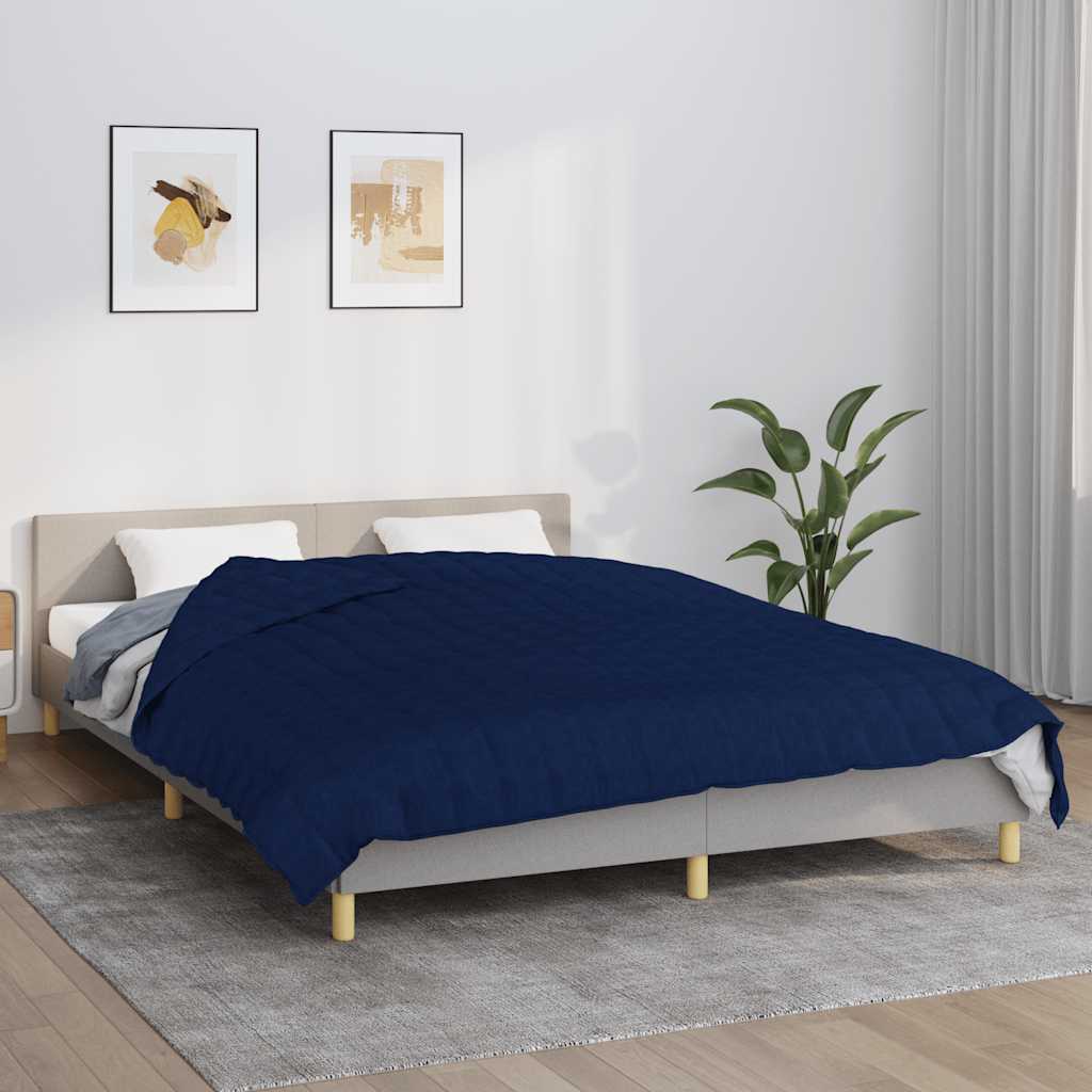 Vidaxx vægtet tæppe 200x225 cm 13 kg stof blåt