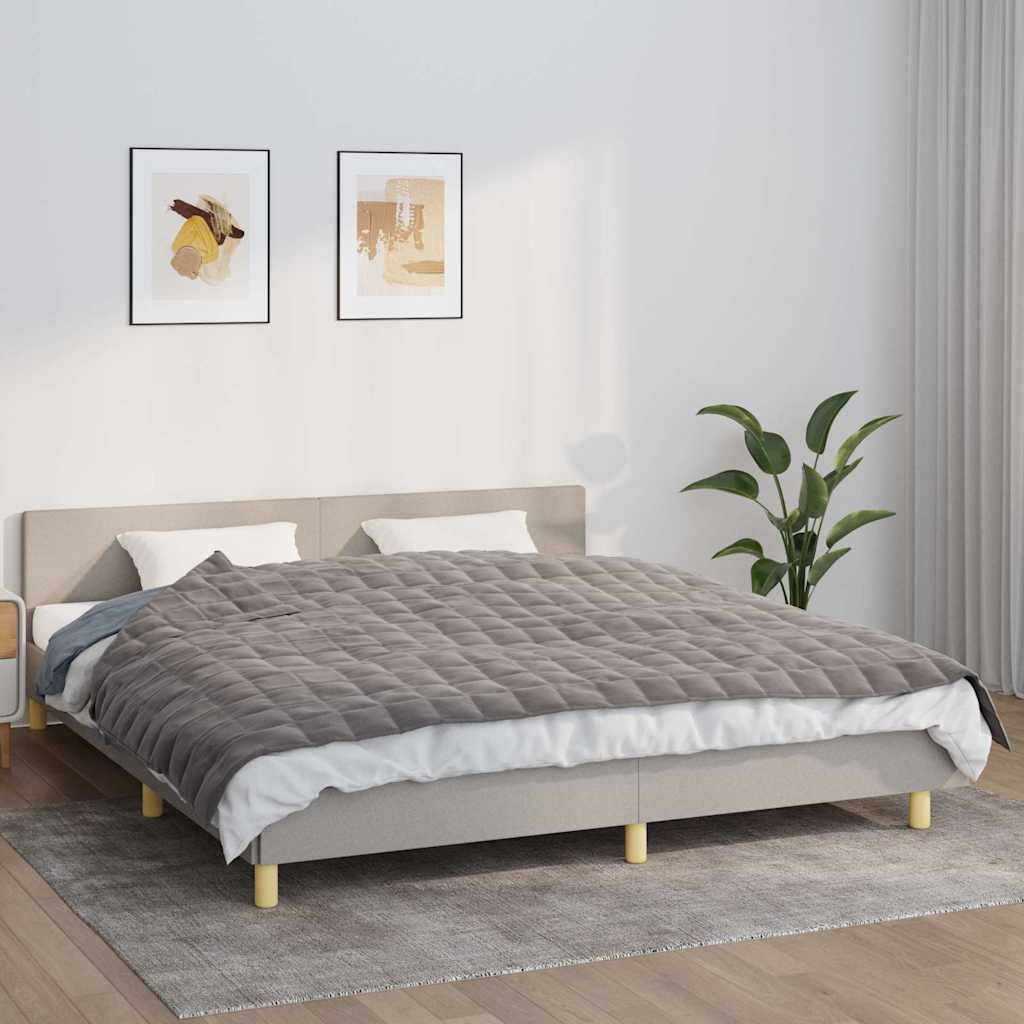 Vidaxx vægtet tæppe 155x220 cm 7 kg stof grå