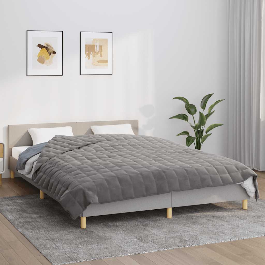 Vidaxx vægtet tæppe 220x235 cm 11 kg stof grå