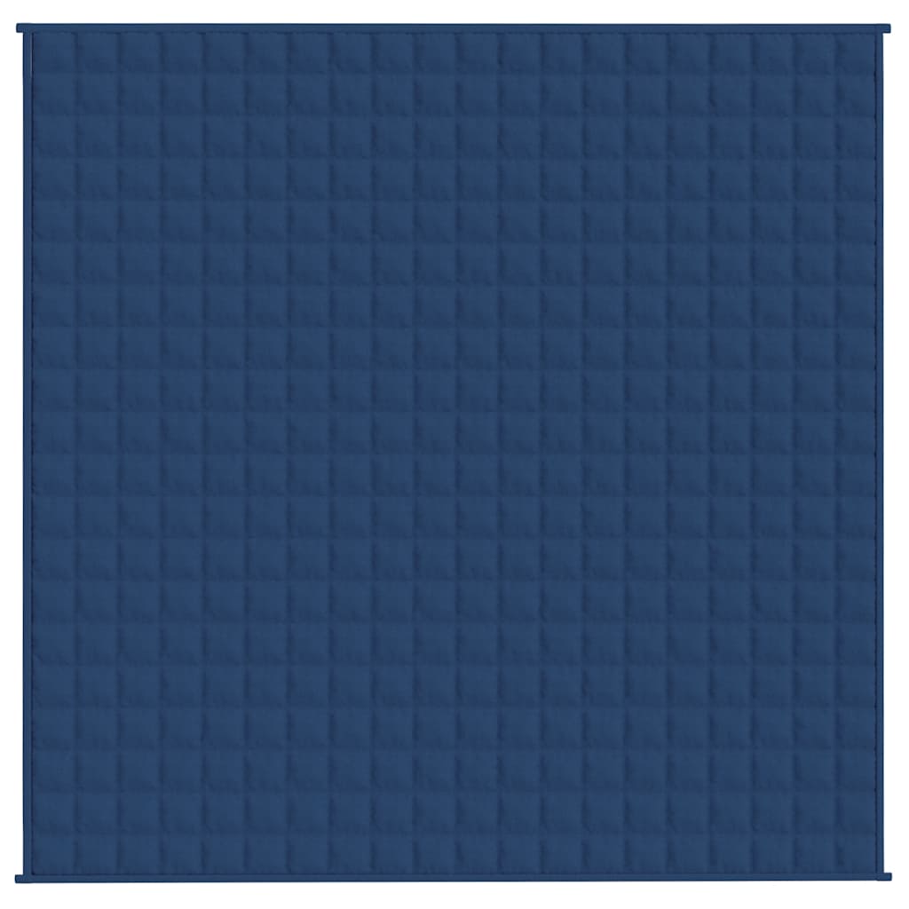 Vidaxx vægtet tæppe 200x200 cm 9 kg stof blåt