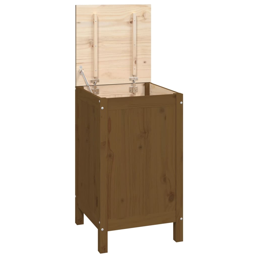 Vidaxx vaskeri kurv 44x44x76 cm Solid fyrretræ Honningbrun