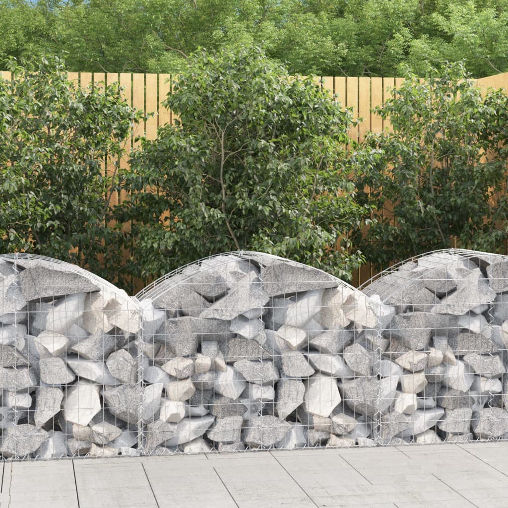 Vidaxx Gabion hvælvede 100x50x60 80 cm galvaniseret jern