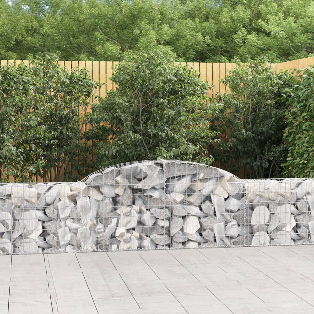 Vidaxx Gabion hvælvede 300x30x60 80 cm galvaniseret jern