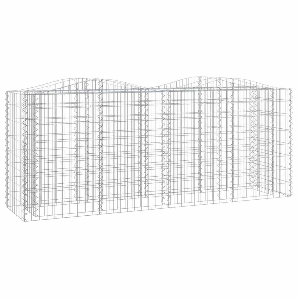 Vidaxx Gabion hvælvede hævet 200x50x100 cm galvaniseret jern