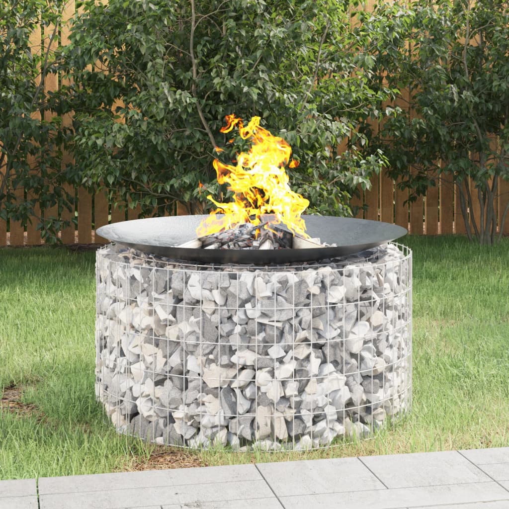 Vidaxl Gabion Fire Pit Ø 100 cm galvaniseret jern