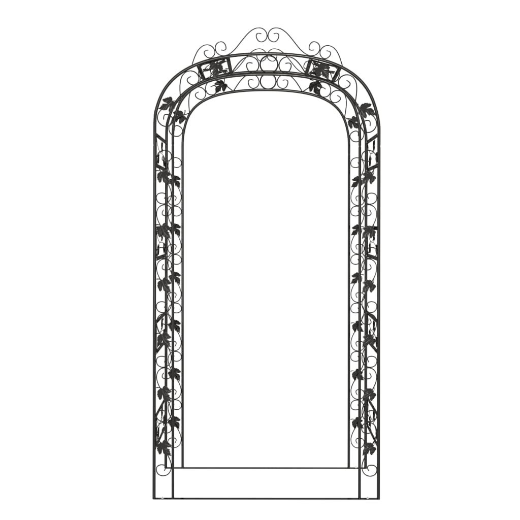 Vidaxl Garden Arch 116x45x240 cm stål sort