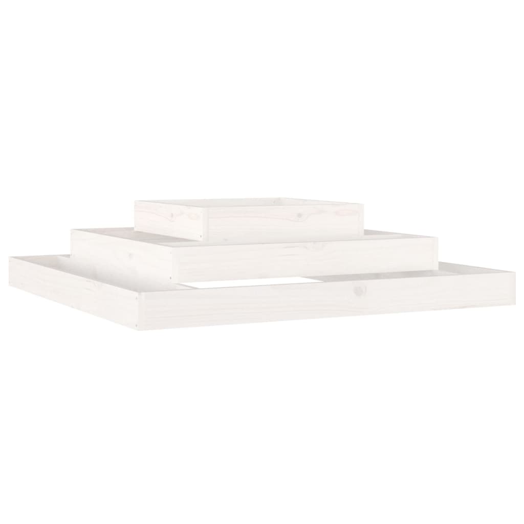 Vidaxx planter 110x110x27 cm fast fyrretræ hvid