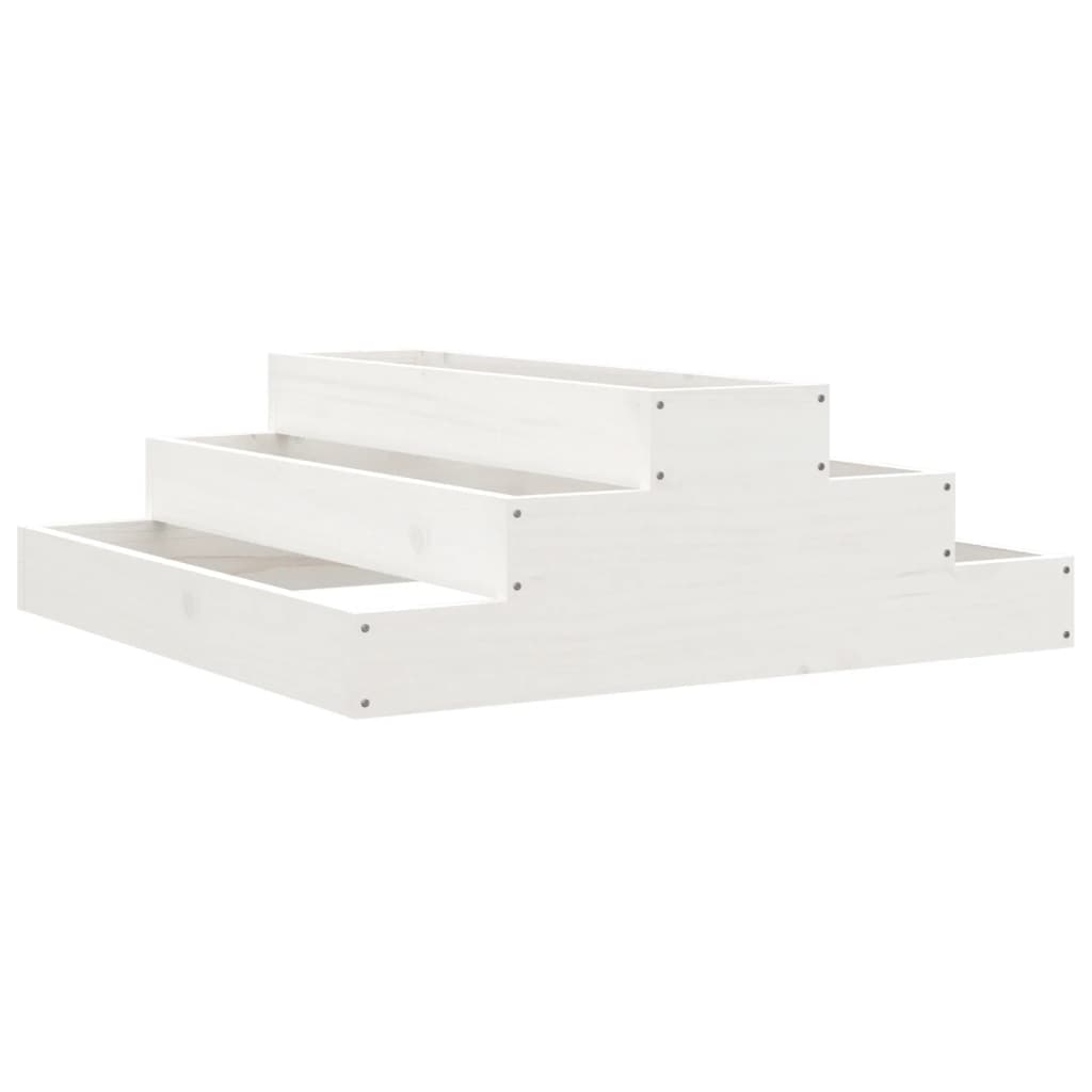 Vidaxx planter 80x80x27 cm fast fyrretræ hvid