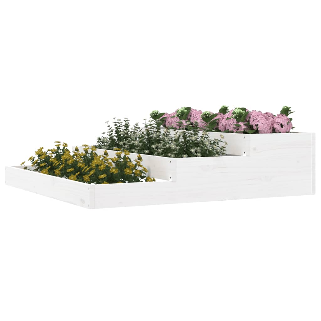 VIDAXX PLANTER 107X107X27 CM SOLID PINE TRÆS HVID