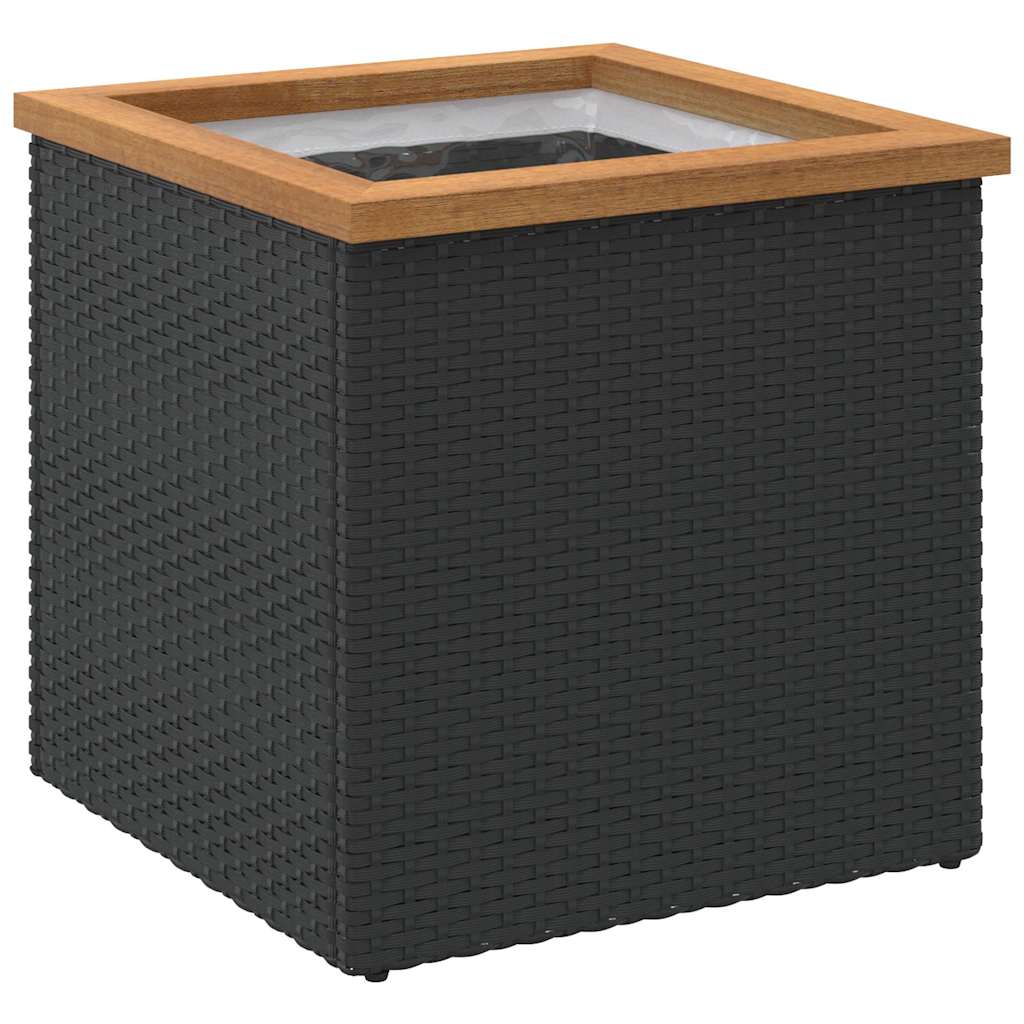 Vidaxl planter 40x40x40 cm poly rattan sort