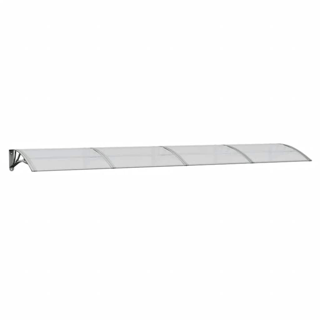 VIDAXX Dørbaldakin 350x75 cm polycarbonatgrå og gennemsigtig