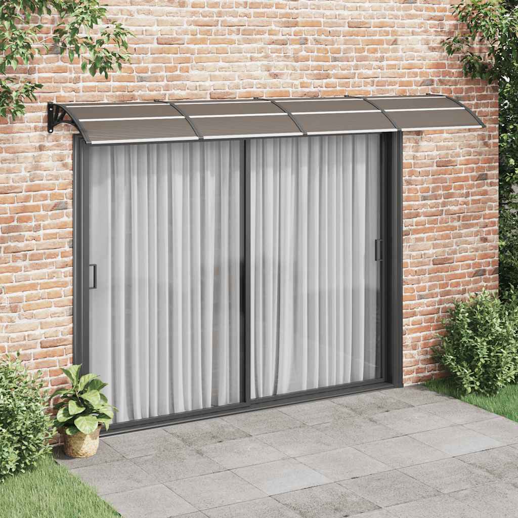 Vidaxx dør baldakin sort 350x100 cm polycarbonat