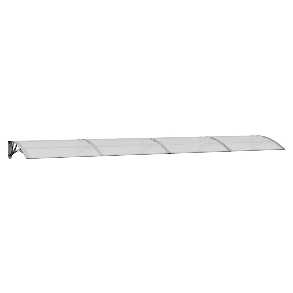 VIDAXX Dørbaldakin 400x75 cm polycarbonatgrå og gennemsigtig
