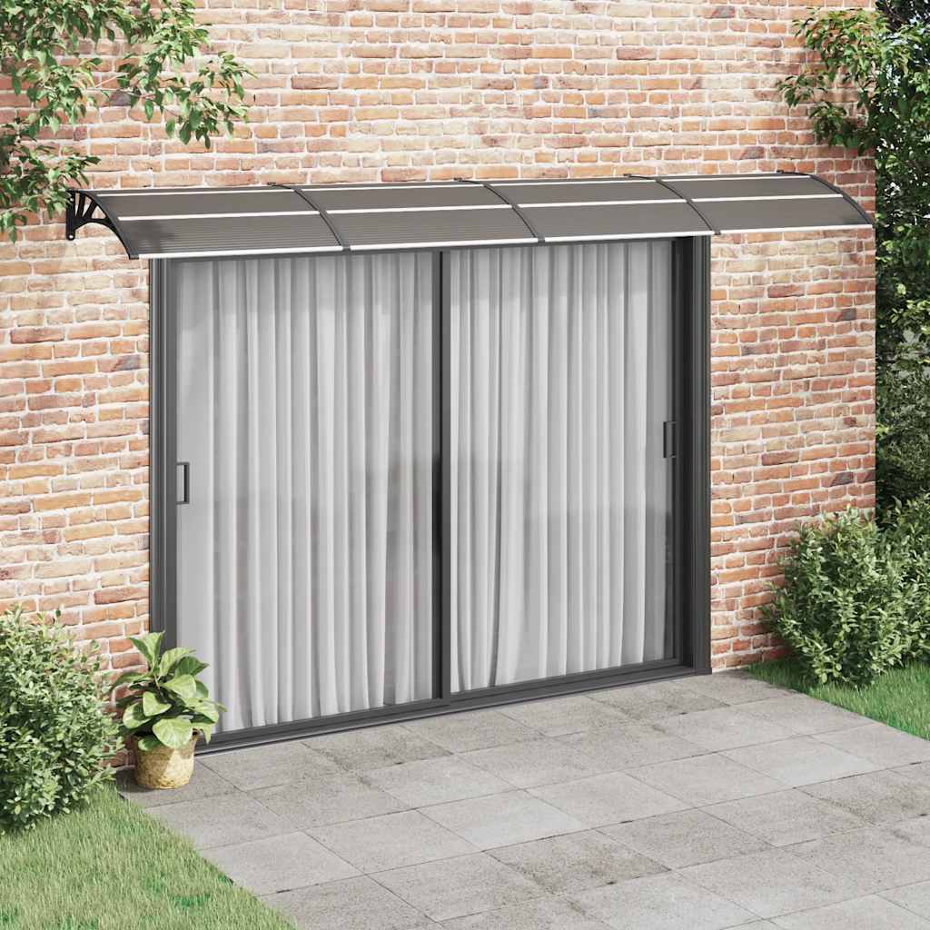 VIDAXX Dørbaldakin 400x75 cm polycarbonat sort