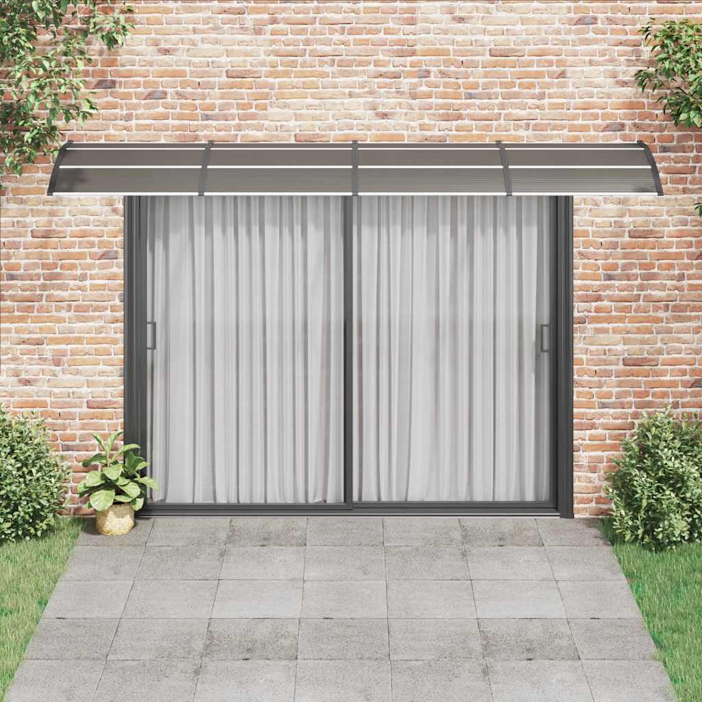 Vidaxx dør baldakin sort 400x100 cm polycarbonat