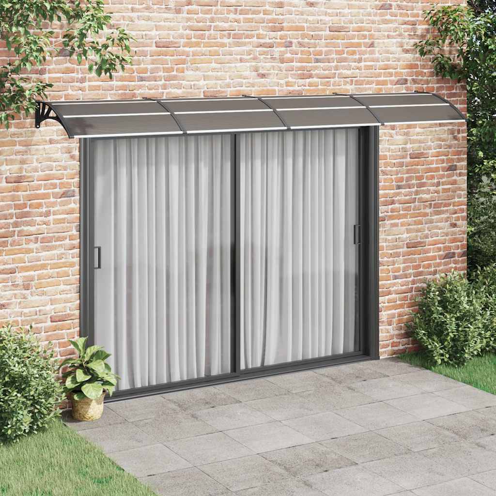 Vidaxx dør baldakin sort 400x100 cm polycarbonat